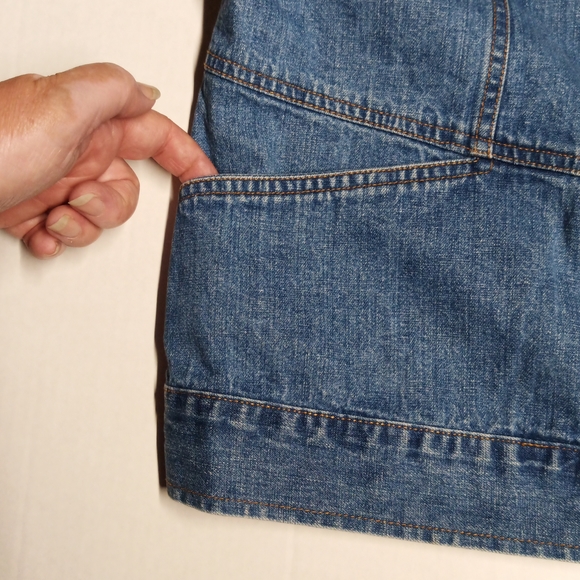 St. John's Bay Denim Vest with pockets - Picture 7 of 7